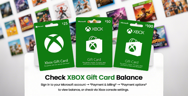 How to Check an Xbox Gift Card Balance